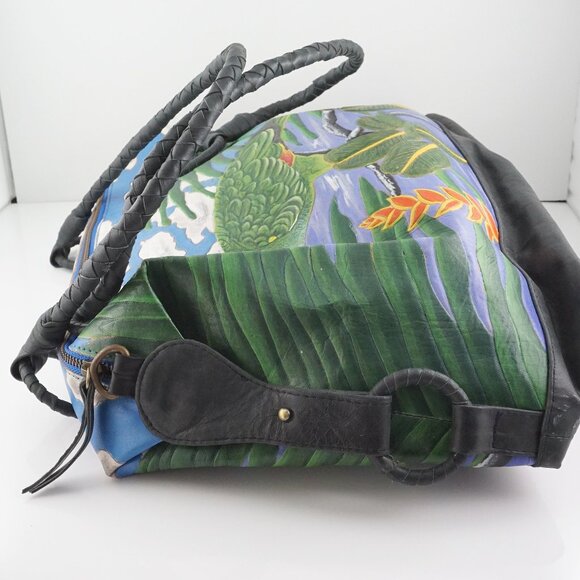Handmade Amazon Parrot Leather Tote Bag - Picture 6 of 11